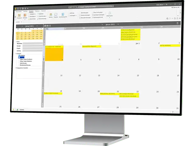 Digitalen Kalender verwalten und verknüpfen  Scopevisio AG