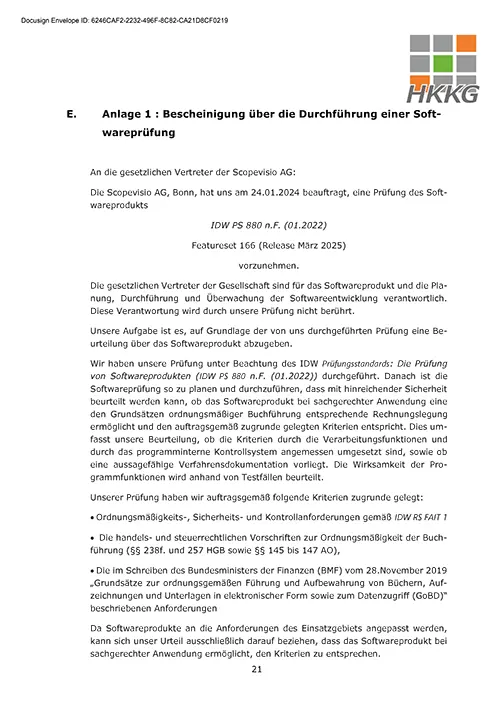 Zertifizierung Bescheinigung IDW PS880 2025