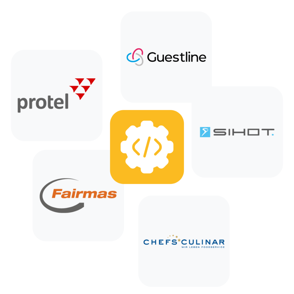 Darstellung von Logos aus der Hotelbranche in Zusammenhang mit Scopevisio Software