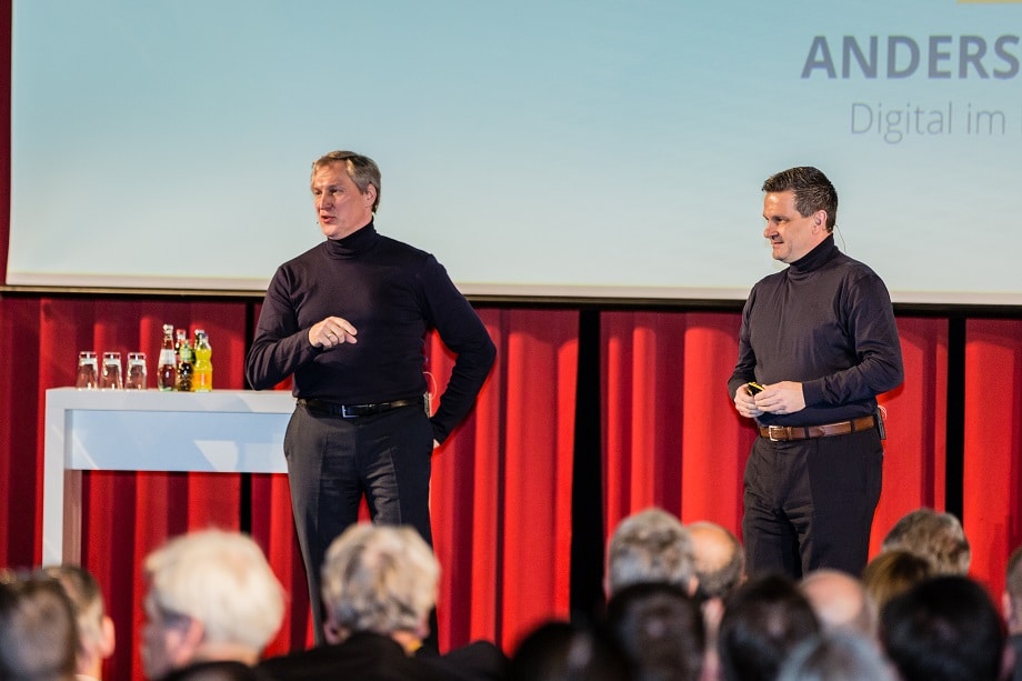 Dr. Jörg Haas und Michael Rosbach beim Cloud Unternehmertag im letzten Jahr