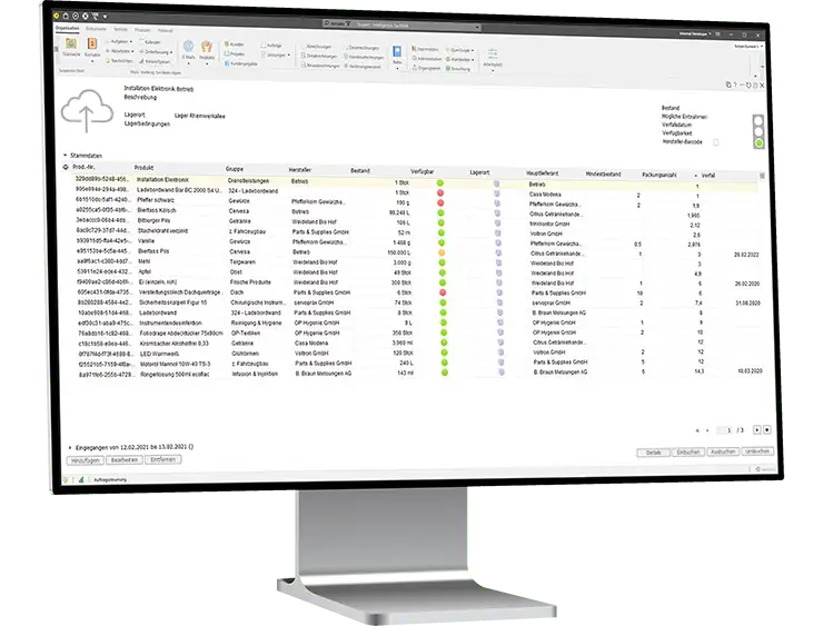 Transparenter Wareneingang