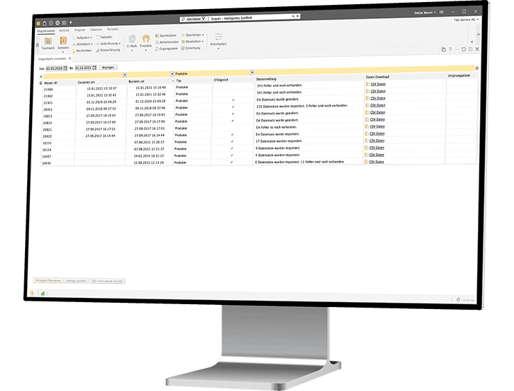 Produktimport einfach per Mausklick