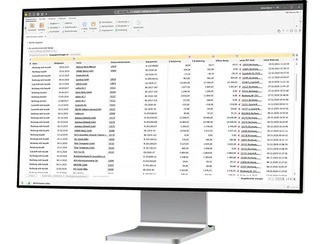 Tschüss Analog – Hallo Digital. Die Scopevisio Software vereinfacht die Zusammenarbeit durch digitale Dokumentenablage und sicheren Belegtransfer. Von der Finanzbuchhaltung bis zum Jahresabschluss erledigen Sie alles in einem System. - Header Bild