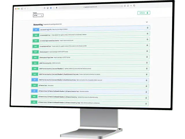 Die OpenScope REST API ermöglicht es, Scopevisio mit anderen Systemen zu verbinden. So können Vorsysteme oder auch spezielle Branchenlösungen an Scopevisio angebunden werden. Über die Schnittstelle werden Daten sicher ausgetauscht. - Header Bild