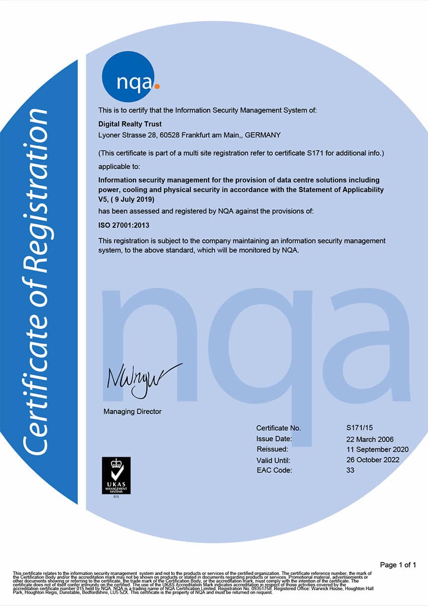 Zertifizierung ISo 27001