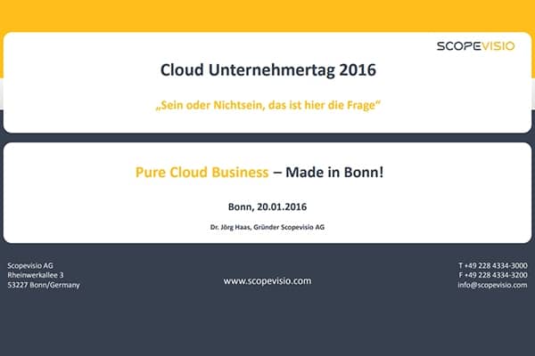 Cloud Pure Business – Made in Bonn